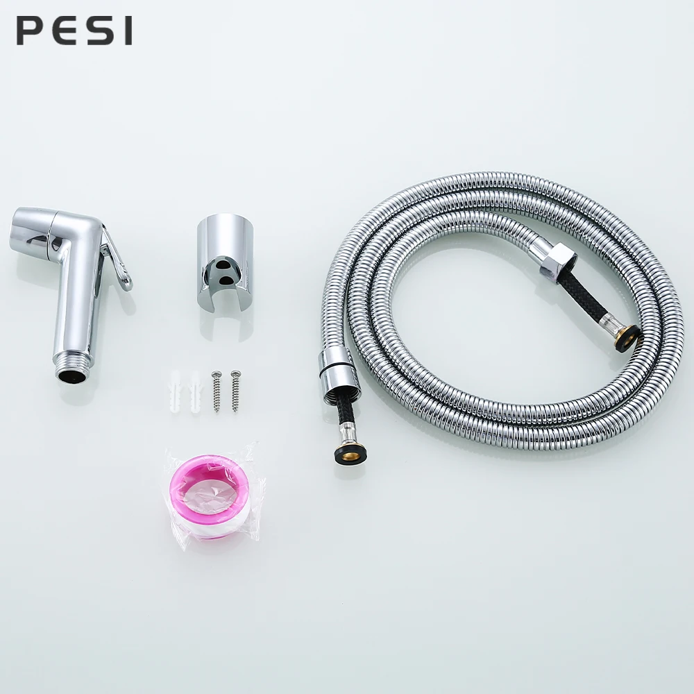 Home Wash Bidet Sprayer Set Accessories Car Hand Held Easy Install ABS Pet Toilet Bathroom Shower Diaper Cleaning Hose Holder.