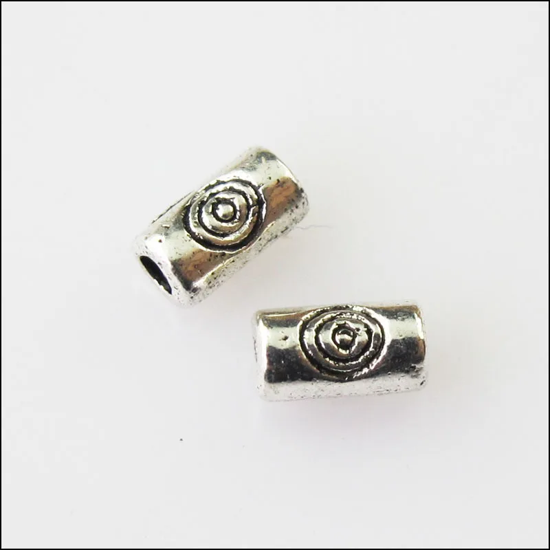 

200 New Tiny Tube Charms Tibetan Silver Tone Spacer Beads 5mm