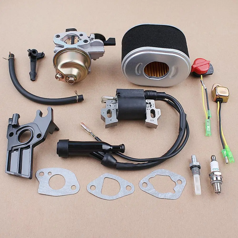 المكربن الإشعال لفائف شرارة التوصيل طقم فلتر الهواء لهوندا GX160 GX200 5.5HP محرك Carb استبدال أجزاء