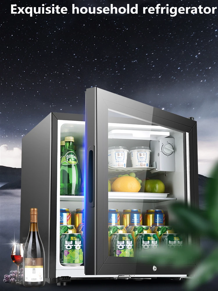 New 65L Mini single door refrigerator super capacity ice bar refrigeration micro freezing Office Hotel household exquisite 220V