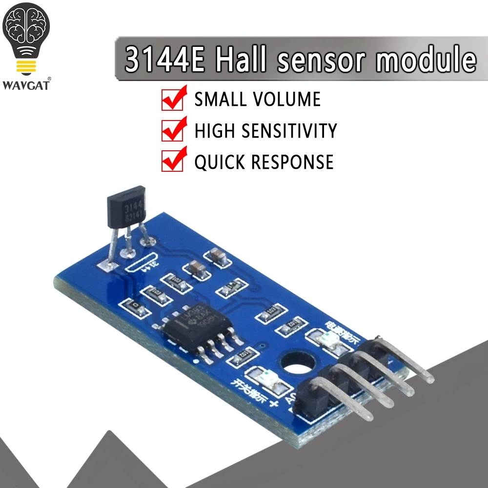 Hall Sensors Module 3144E Hall Switch Speed Magnetic Swiches Speed Counting Sensor Module For Arduino Smart Car