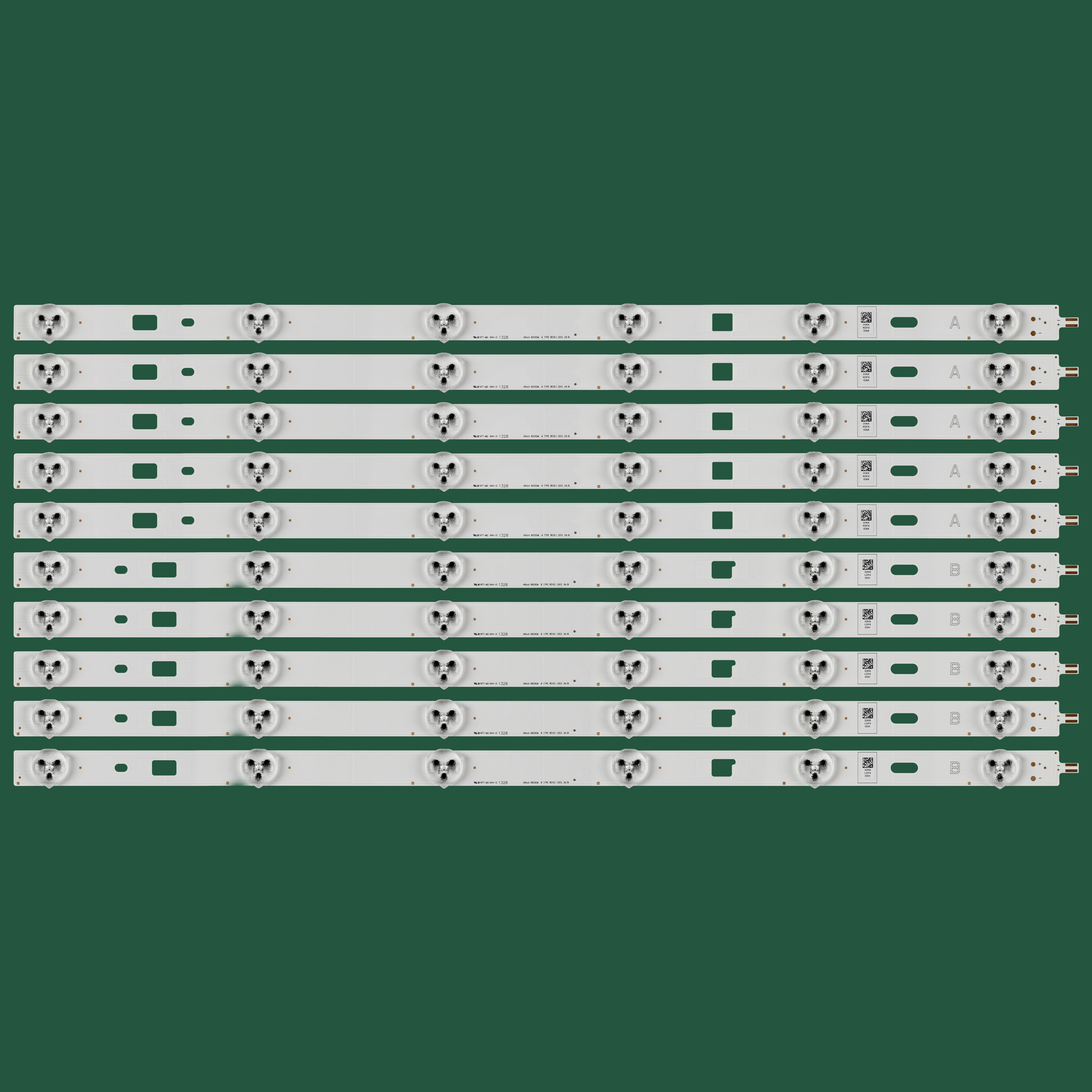 

(New Kit )10 Pieces(5*A+5*B) 6 LEDs 448mm LED backlight bar for LG innotek 46inch NDSOEM A B Type REV0.1 KLV-46R452A KDL-46R485A