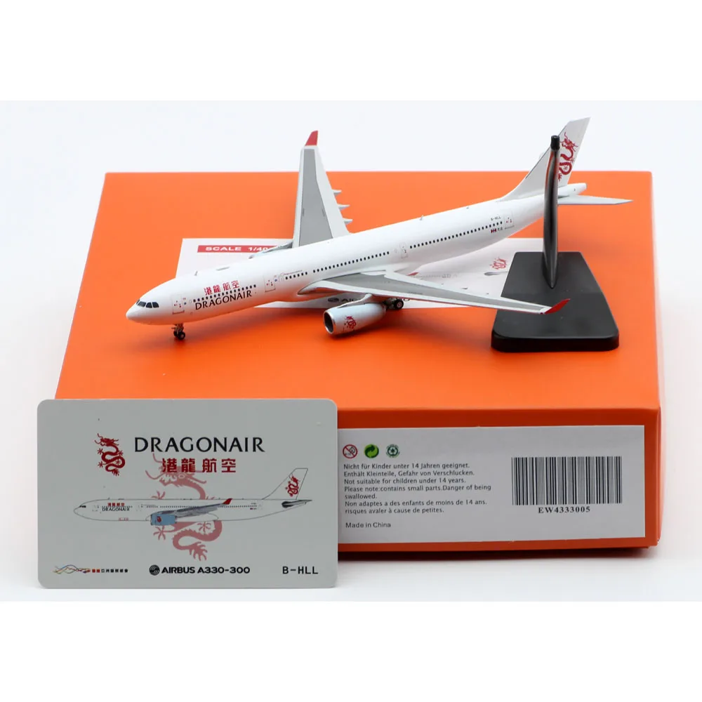 

1:400 Alloy Collectible Plane Gift JC Wings EW4333005 DRAGONAIR Airbus A330-300 Diecast Aircraft Jet Model B-HLL With Stand