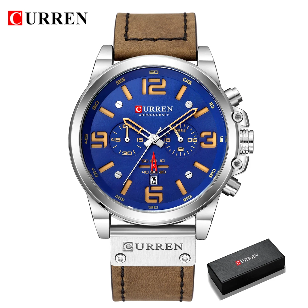 Mode Chronograph Uhr Männer CURREN Luxus Marke Wasserdichte Sport Handgelenk männer Uhren Casual Armbanduhr Männlichen Uhr Reloj Hombre