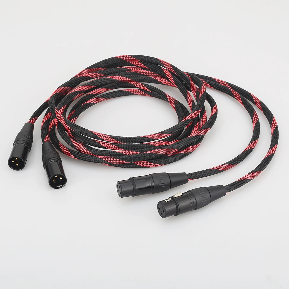 

Audiocrast A53+XW50 HI-End Copper XLR Balanced Audio Cable 4N OFC 3 Pin 2 XLR Male to Female Audio Cable