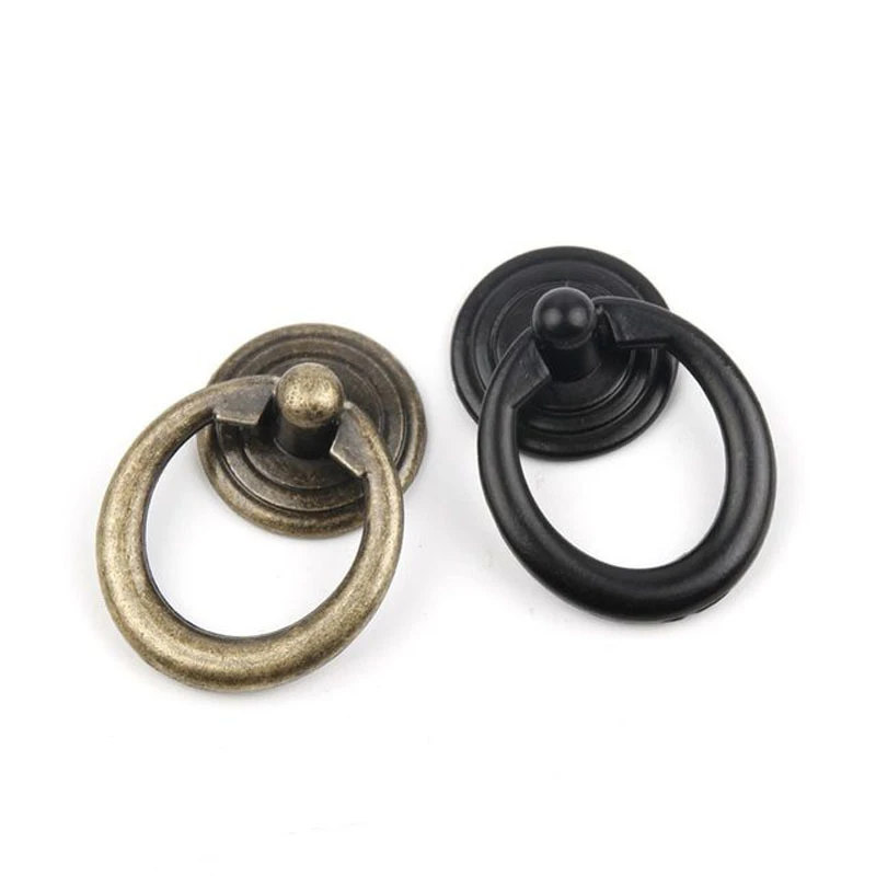 MELCircle Foy-Poignée de Porte en Alliage de Zinc, Couleur Bronze et Noir, Accessoire pour Armoire, Commode, Panneau Chi, Rétro