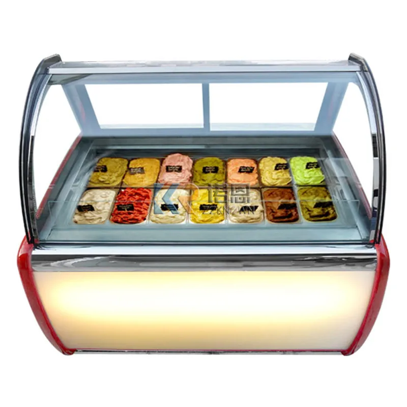 1/4 GN Pan x 14 Pcs Air Cooling  Popsicle Gelato Display Freezer Ice Cream Showcase e Ice Lolly Freezer