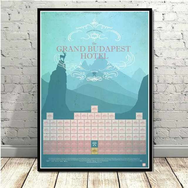 Classic Movie The Grand Budapest Hotel Painting Art Decor Bedroom Home Wall Decor Poster living room Quality Canvas posters