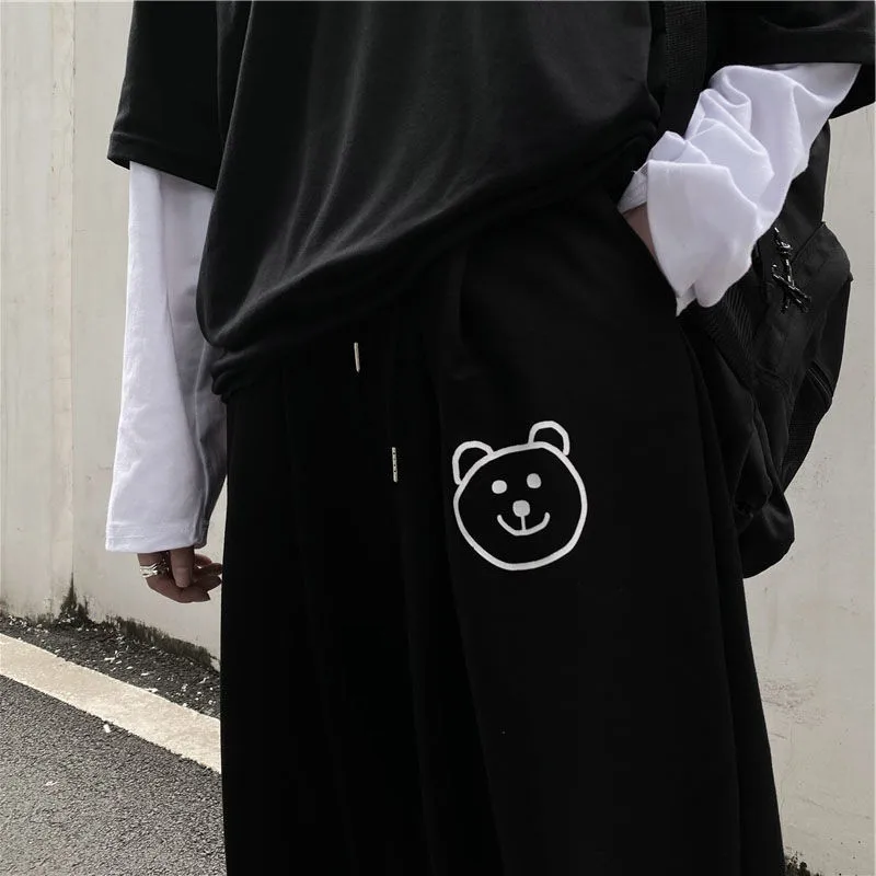 2021 New Women pants Oversize Casual Wide leg Loose pants High street Streerwear fashion style female Black pants