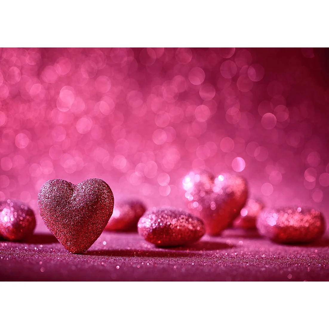 Fotografie Hintergrund Dreamy Glänzenden Stern Rosa Herz Bokeh Vinyl Hintergrund für Hochzeitstag Party Foto-shooting Foto Studio