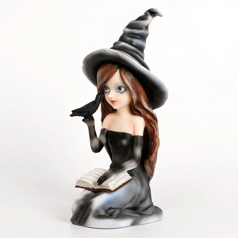 Witch Figurines Fairy Witch Statue Of The West Figurine Fairy Garden Halloween Theme Gift Home Decoration And Collectibles Fairy