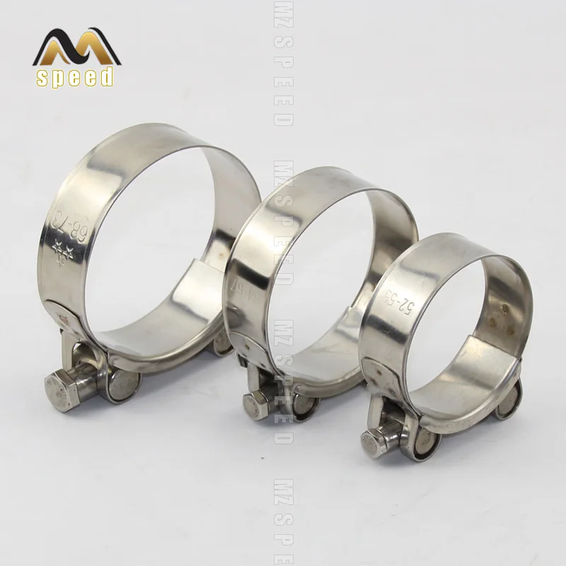 Pipe Clamps Powerful Stainless Steel Hose Clips Fuel Hose Pipe Clamps Worm Drive Durable Anti-oxidation Pipe Fasteners Clamps