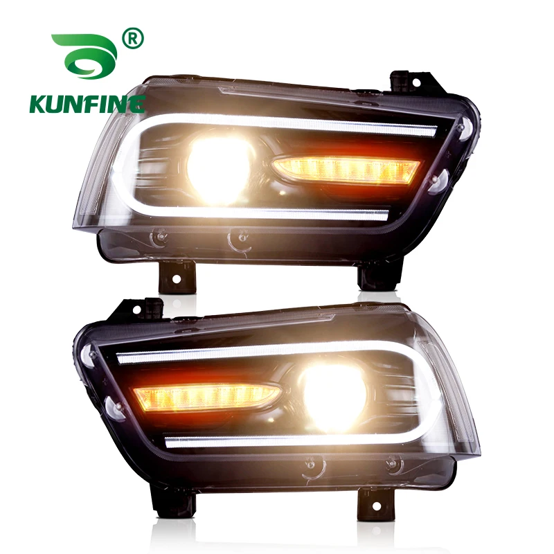 2PCS Car Styling Car Headlight Assembly For Dodge Charger 2011 2012 2013 2014 LED Head Lamp Car Tuning Light Parts Plug And Play