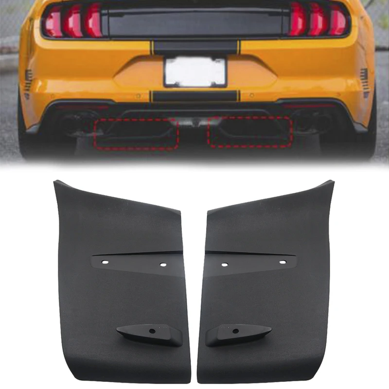 2pcs ABS Rear Bumper Lip Air Diffuser Valance Foil For Ford Mustang GT R Style