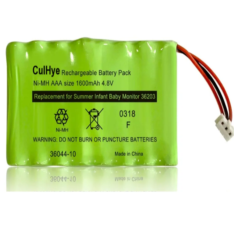 Ni-Mh Aaa 1600Mah 4.8V Batterij 36044-10 Voor Zomer Pure Hd 4.5 Inch Monitor 36203 36203-2, baby Pixel Zoom Hd 5.0 Inch 36044