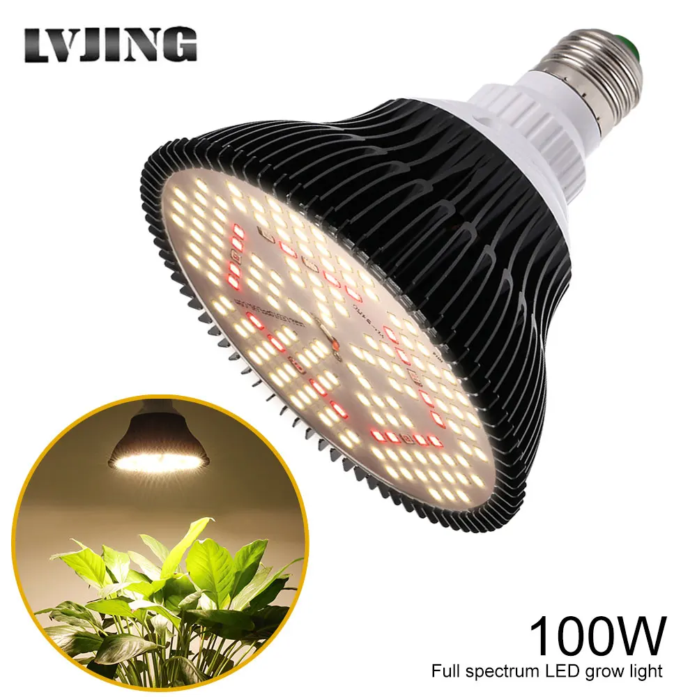 Samsung-bombilla LED lm281BA de espectro completo, lámpara Par para flores, semillas, jardín, verduras, invernadero, 100W