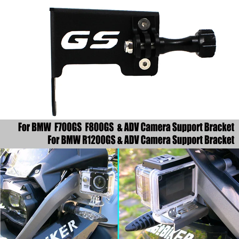 For BMW R1200GS LC Adventure F700GS F800GS ADV Motorcycle Driving Recorder and Camera Bracket GoPro Holder Aluminum 2013-2018