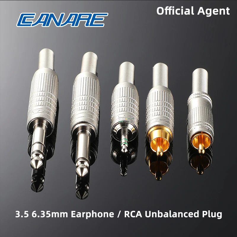 CANARE RCA Unbalanced Lotus Solder Headset Plug Gold-plated Audio Video 3.5 6.35 1/4'' 1/8'' Jack Mini Phone TS TRS Stereo Plug