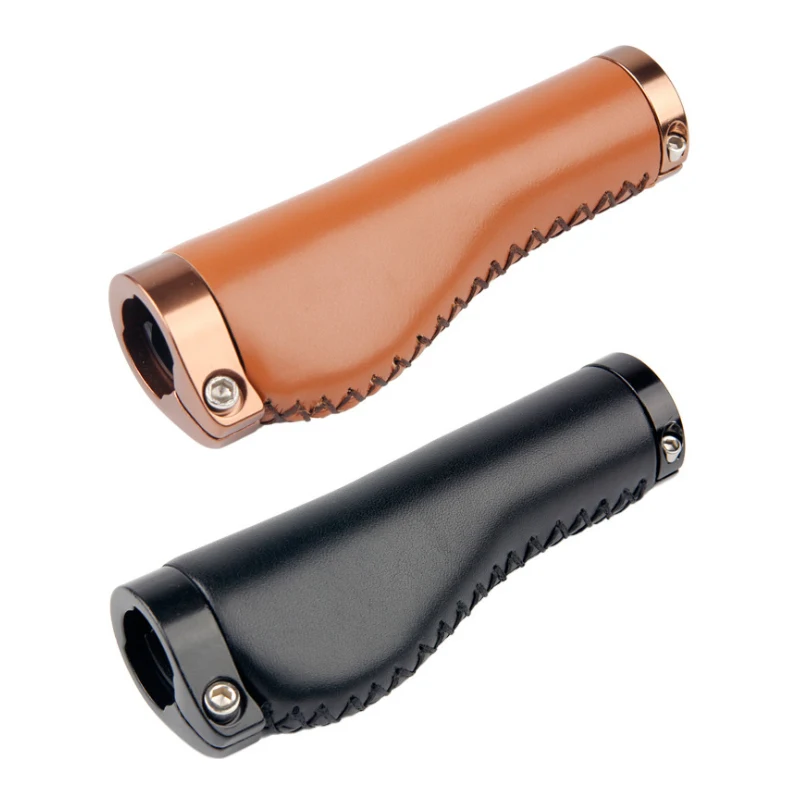 1 Pair MTB Bicycle Handlebar Cover Cycling Grips Meat Ball  Anti-slip Road Bike Handle Leather Bilateral Locking Grip