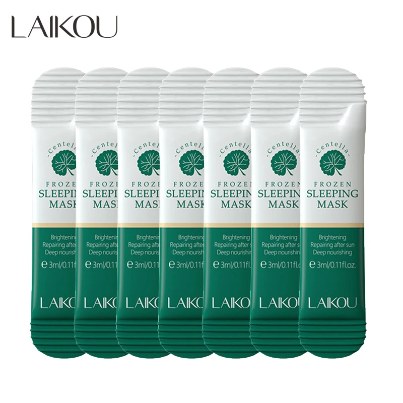 7pcs LAIKOU Centella Jelly Sleeping Face Mask Reduce wrinkle Night Facial Pack Dark Circle Moisturize Mask for Facecare