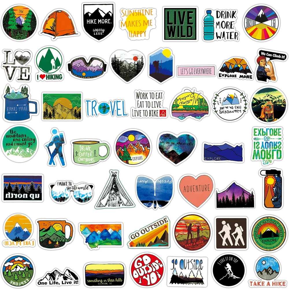 10/30/50PCS Outdoor Travel Landscape Graffiti Stickers Car Bike Travel Luggage Guitar Laptop Waterproof Classic Toy Cool Sticker