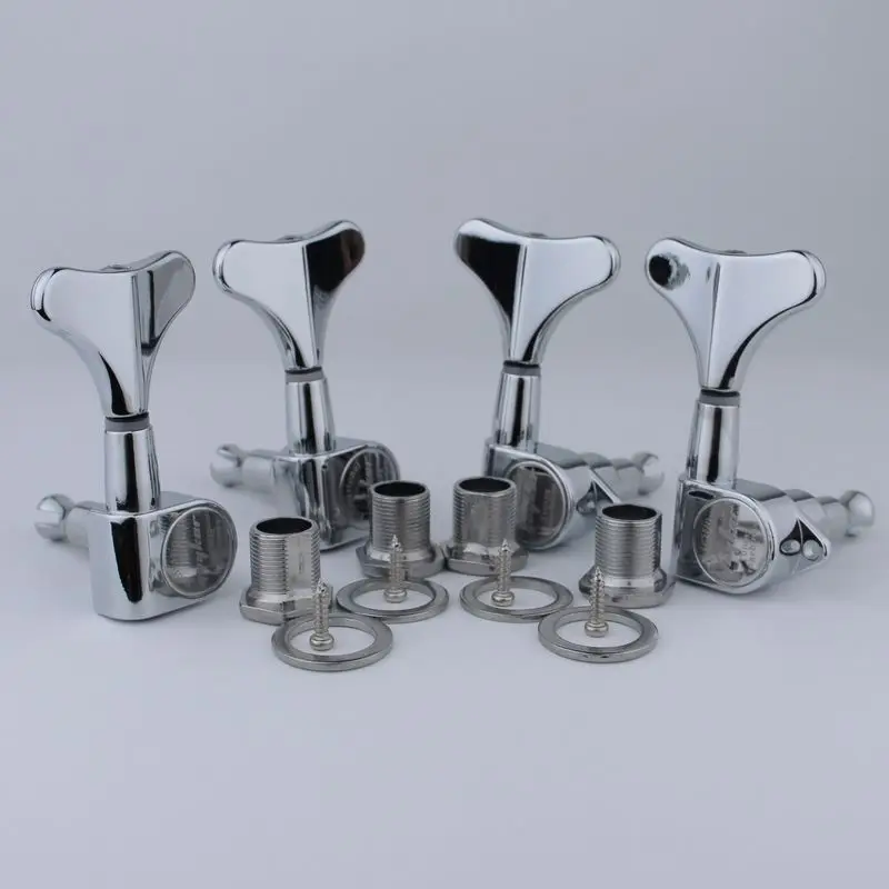 GUYKER Headstock Sealed Bass Tuners Machine Heads Chrome