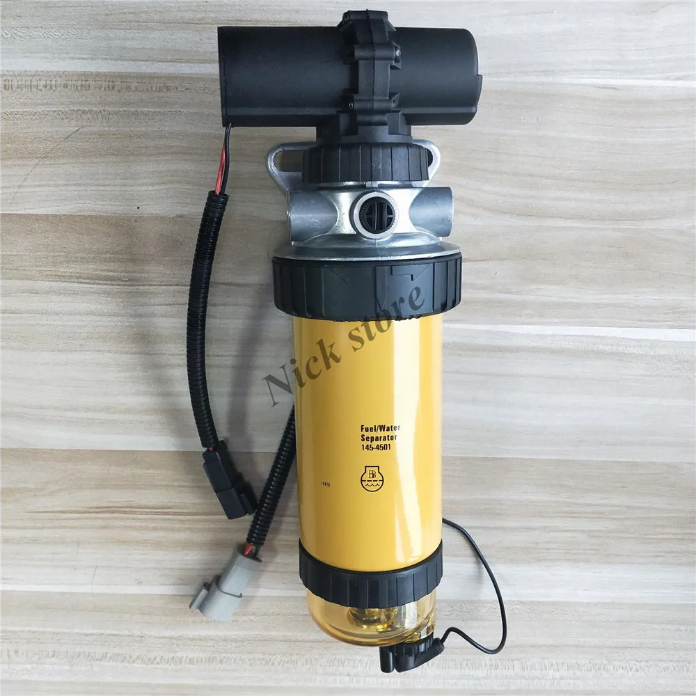 

Original Fuel Filter Assembly With Electronic Pump 145-4501 Diesel Engine Fuel Water Separator 1454501 For CAT JCB