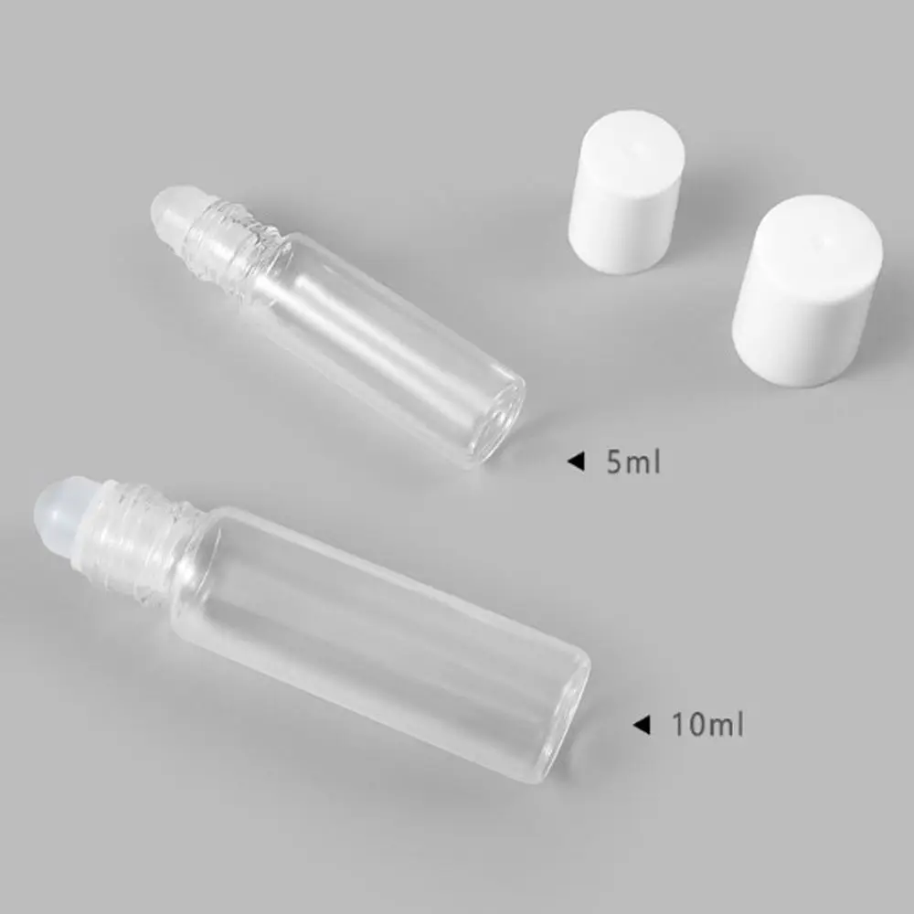 With Roll On Eye Cream With Glass Ball Cosmetic Empty Clear Bottles Rollerball Bottle Glass Roller Bottles Refillable Container