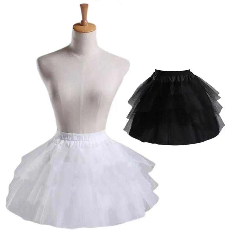 

Cosplay Maid Wear Lolita Pettiskirt Short no Hoops Petticoat Girls Ballet Mesh Yarn Skirt Petticoats