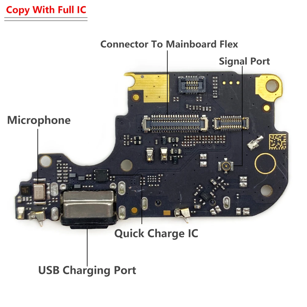 USB Charging Port Board Flex Cable Connector Parts For Xiaomi Mi 10 Lite / Mi 10T 9T 11T Pro Lite Microphone Module