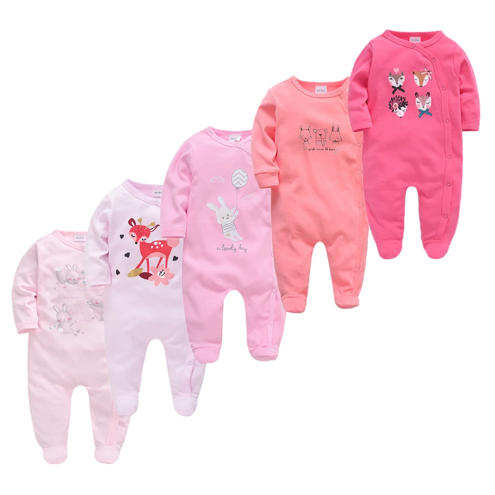 1 3 5pcs Boy Pijamas bebe fille Cotton Breathable ropa bebe de Newborn Sleepers Baby Pjiamas Cute Cartoon Infant Baby Clothes