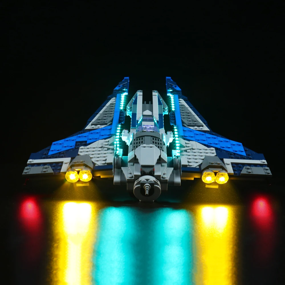 Vonado Set di illuminazione a LED per 75316 mandaloriano Starship Fighter da collezione mattoni giocattolo Kit luce, non incluso il modello di edificio