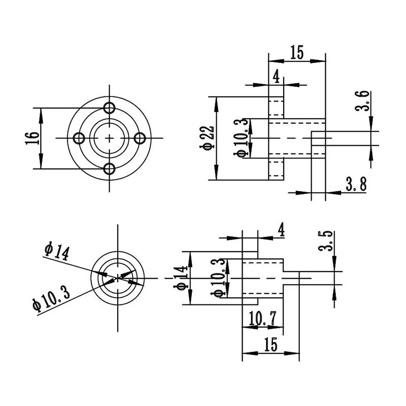 Neue T8 Anti Backlash Frühling Geladen Mutter 3D Drucker Teile Für Blei 2mm/4mm/ 8mm acme Gewinde Stange Blei Schrauben DIY Für 3D Drucker