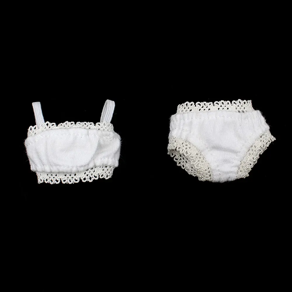 White Bra Top Panties Underwear Lingerie Set for Blythe Obitsu Doll