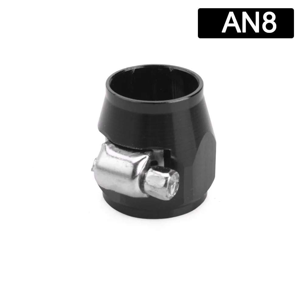 AN8 Oil Fuel Hose Finisher Clamp Universal Aluminum Racing Hose Finisher Clamp Anodize Fitting for Instrument Parts TC008-AN8