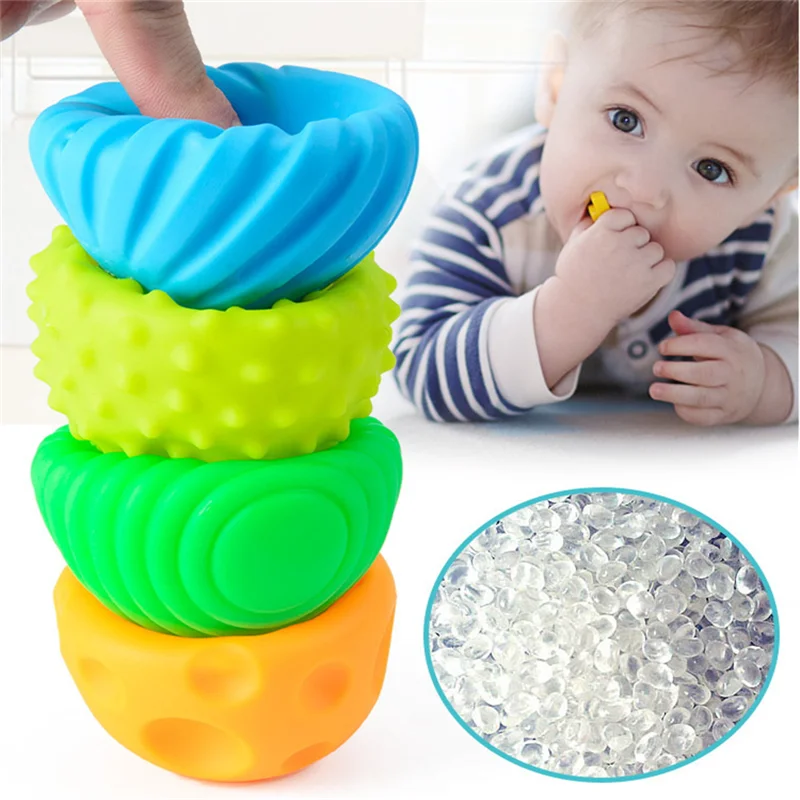 6pcs Textured Multi Ball Set Develop baby's Tactile Senses Toy Baby Touch Hand Ball Toys Baby Training Ball Massage Soft Ball