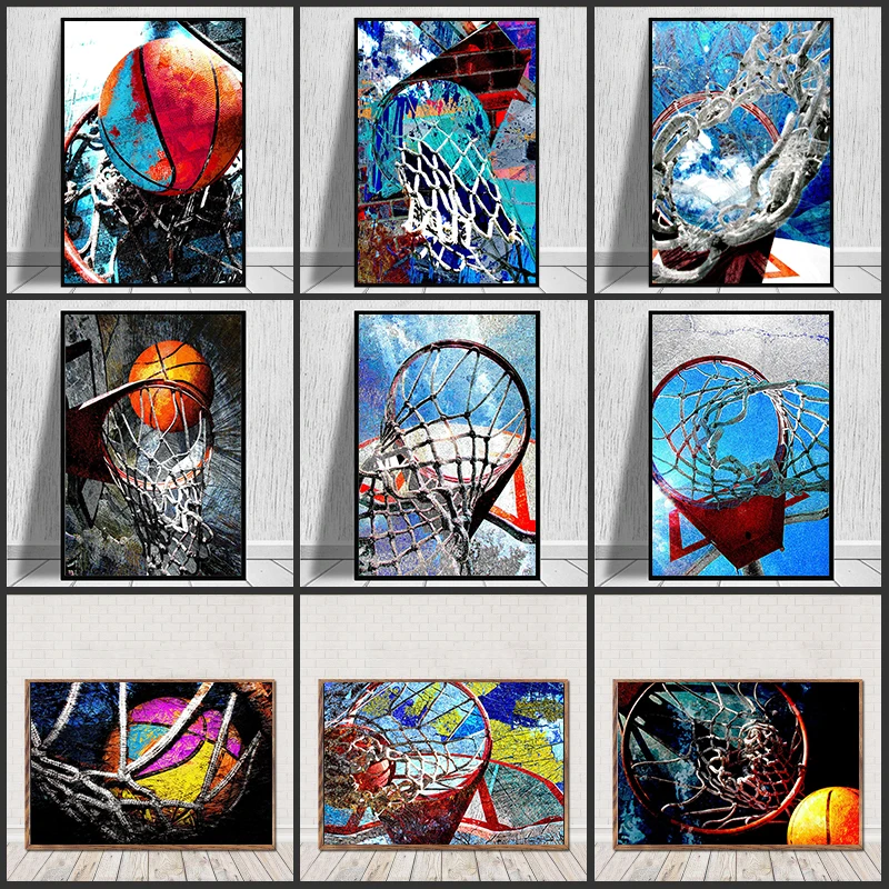 

Graffiti Art Pop Basketball Art Prints and Posters Painting Canvas Print Wall Painting Living Room Home Decoration Frameless