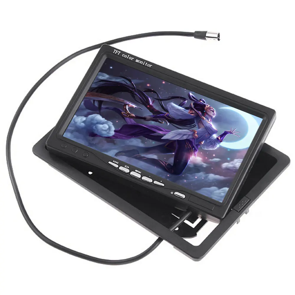 7-inch Car Desktop Portable High-Definition Display, Suitable For Bus, Bus, Truck Monitor, LCD Vertical Display