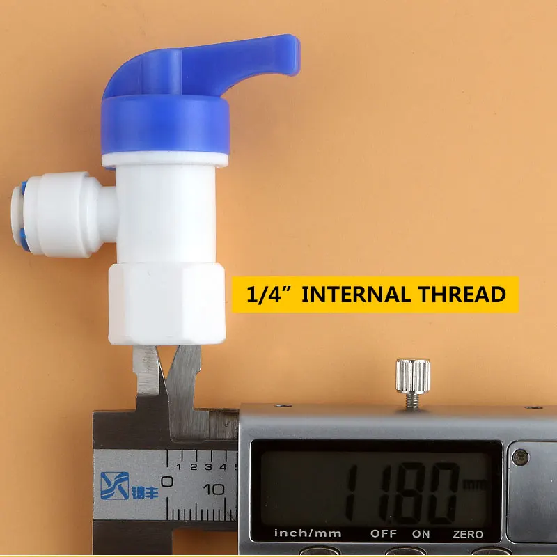 1/4 "ท่อOD 1/4" ด้ายหญิง12.5มม.ข้อศอกQuick Connectความดันถังพลาสติกวาล์วROน้ำReveser Osmosis Fitting
