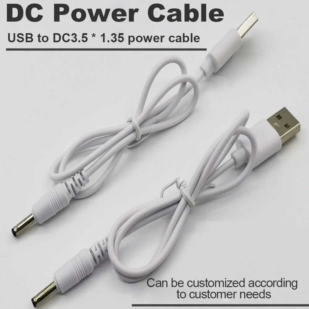 DC Power Kabel 3,5mm Runde Loch Tisch Lampe Mini Fan Netzkabel DC Runde Kopf USB Zu 35135 Lade linie