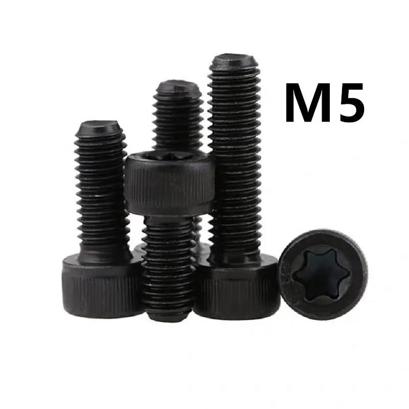 20PCS GB2671.2 M5x6/8/10/12/16/20/25mm 12.9 Grade Carbon Steel Torx Six Lobe Pin Cap Cup Allen Head Bolt Hexagon Socket Screw