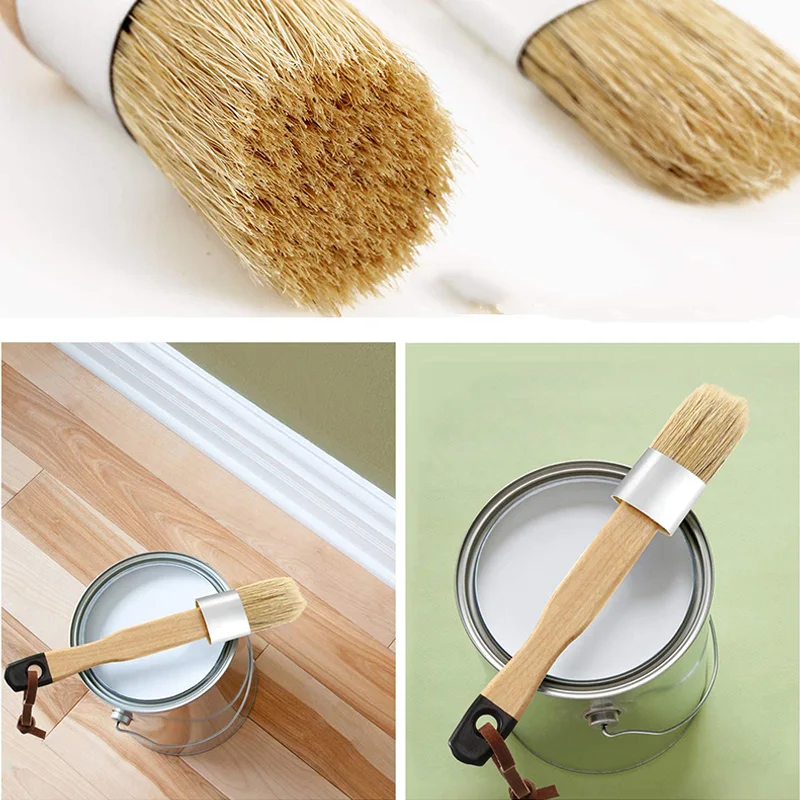 HOT-Phấn Và Sáp Cọ Bao Gồm Phẳng Và Tròn Phấn Cọ Sơn Với Lông Bàn Chải, đa Sử Dụng Bàn Chải (4 Miếng)