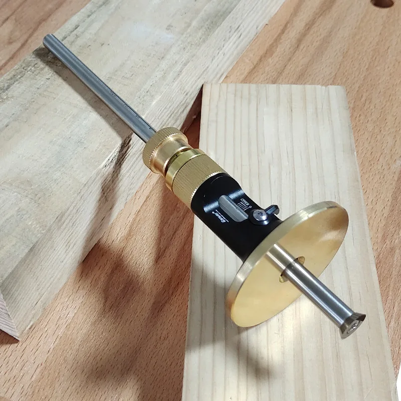 Precision European Scriber Ruler Marking Gauge Automatic Alloy Line Scribing Ferramentas de Medição de Profundidade Ajuste Fino