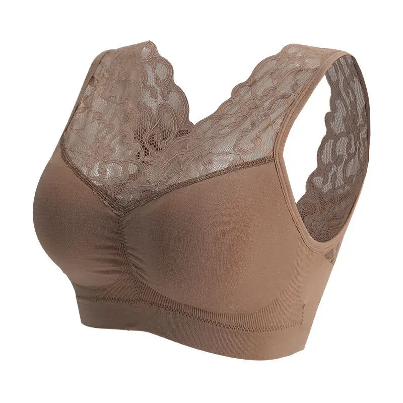 L-XXL Dámská bezešvá sexy krajková podprsenka s bezdrátovou technologií Beauty Back Lingerie Push-up sportovní běžecká podprsenka Cozy Chest Tube Top bralette - náhled 5