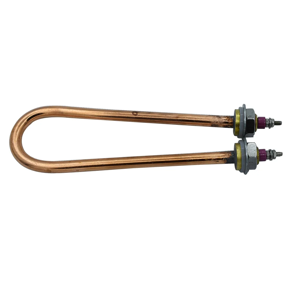 Red Copper Tubelar Water Heating Element M16 Thread 220V 1KW/1.5KW/2KW/3KW U Shaped Electric Water Heating Tube