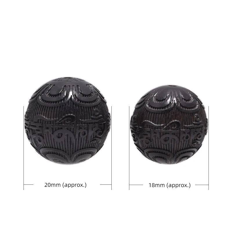 WD-021 Natural Rosewood Beads Machine Carved Antique Beads For Jewelry Making DIY Beads Bracelet Yoga Necklace