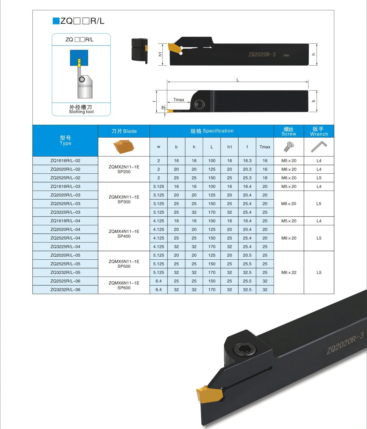 ZQ ZQ1616R ZQ1616 ZQ2525R ZQ2020R ZQ2020 ZQ2525ร่องที่ยึดเครื่องมือภายนอกเครื่องมือกลึงเส้นผ่าศูนย์กลางภายนอก Slotting Cutter Bar
