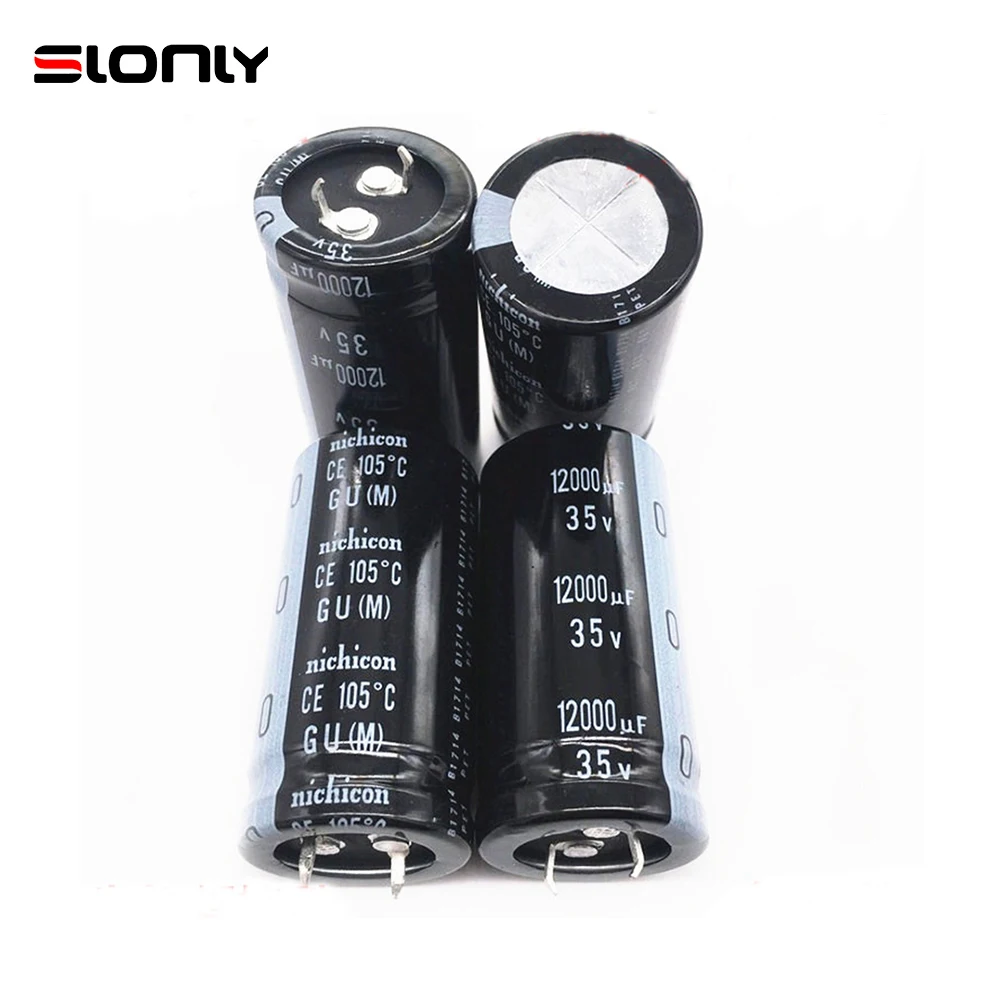 2 قطعة-14 قطعة Nichicon 12000 فائق التوهج 35V 25x50 مللي متر قو الملعب 10 مللي متر المكثفات القرن الصوت مكبر كهربائي الألومنيوم مكثفات كهربائية