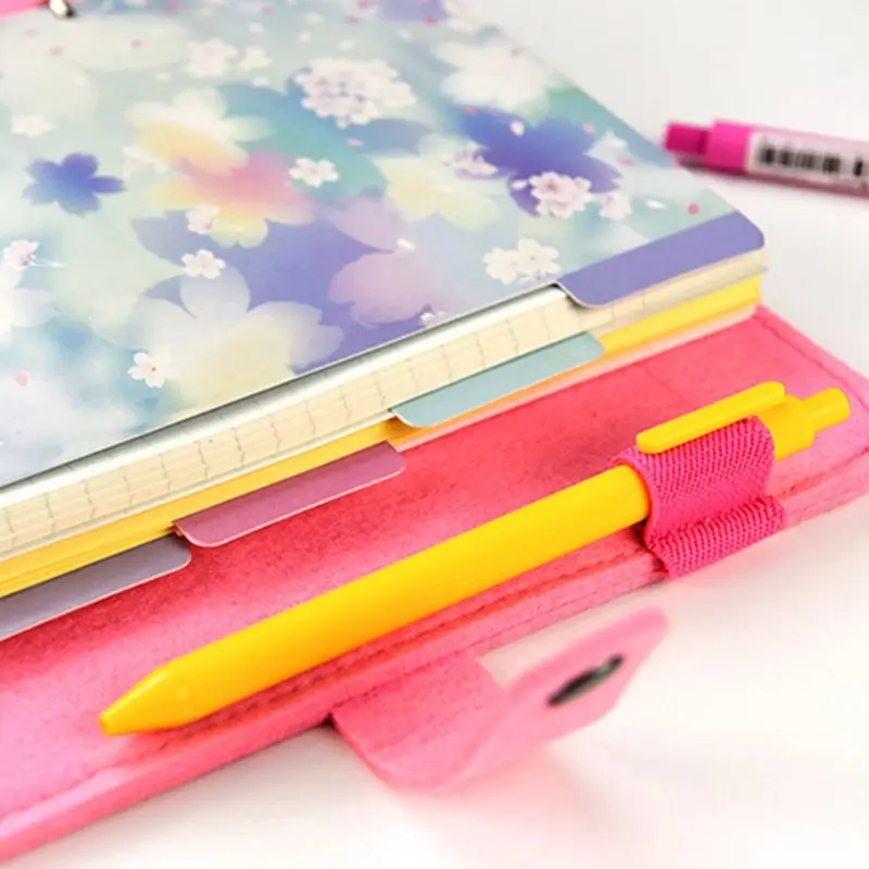 1ชุด Cherry Blossoms สไตล์ A5 A6หลวมโน้ตบุ๊ค Divider ดัชนีแยกไดอารี่กระดาษ Planner Binders โรงเรียนนักเรียน