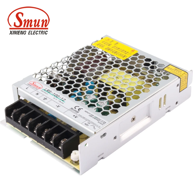 Smun LRS-100-12 100W 12VDC 8.5A Output Industrial AC-DC Switching Mode Power Supply SMPS